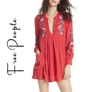 Free People LAST CHANCE SALE Mia Embroidered Swing Dress